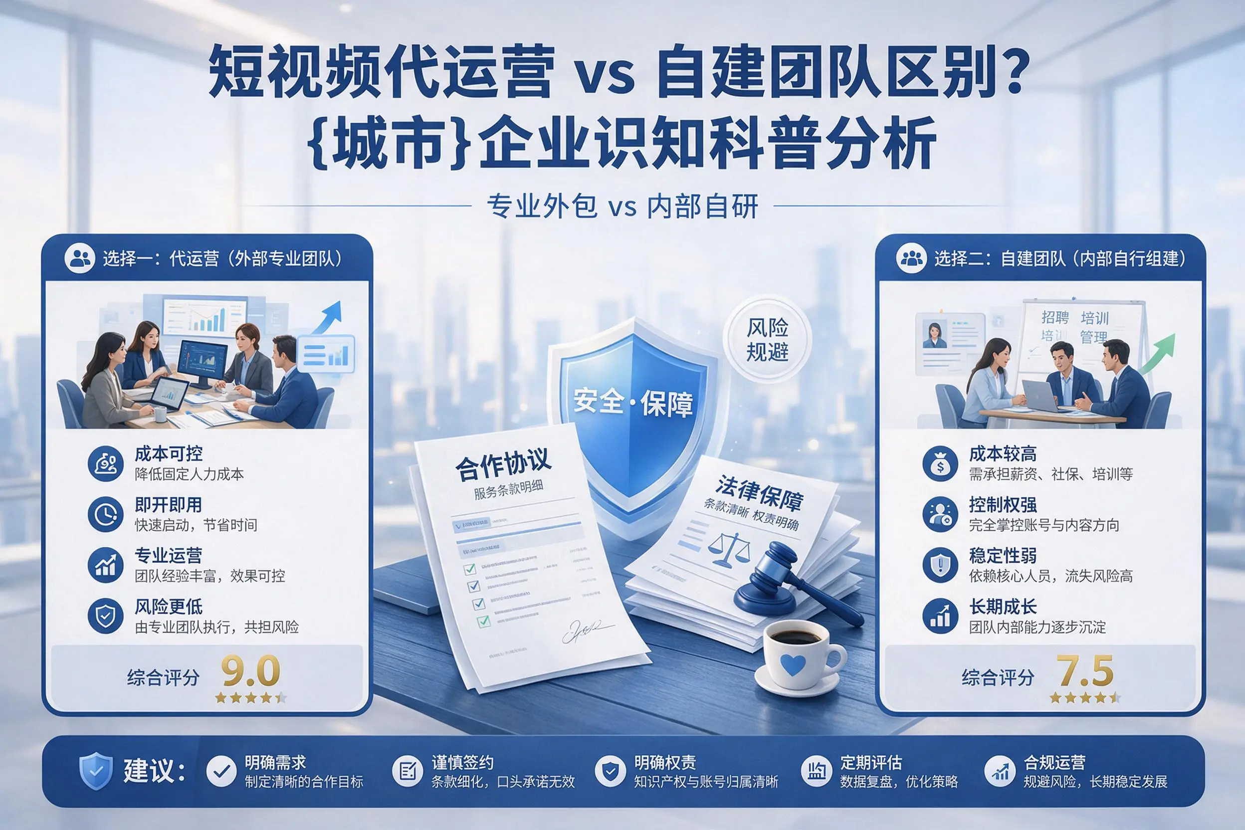 短视频代运营与自建团队区别？自贡企业认知科普分析