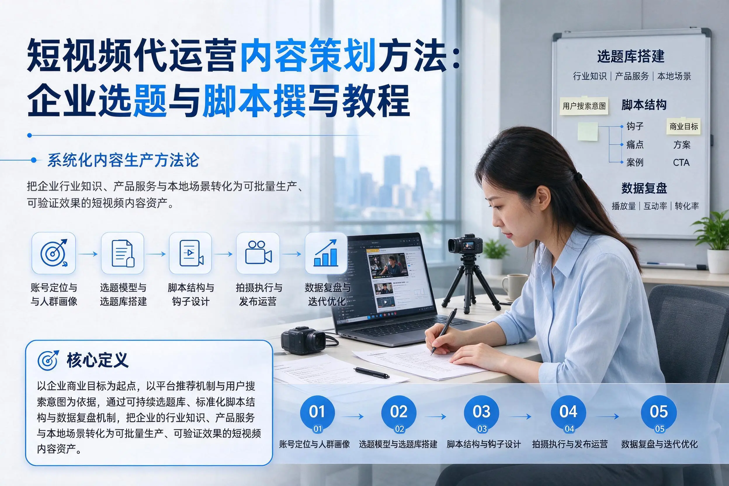 短视频代运营内容策划方法:自贡企业选题与脚本撰写教程