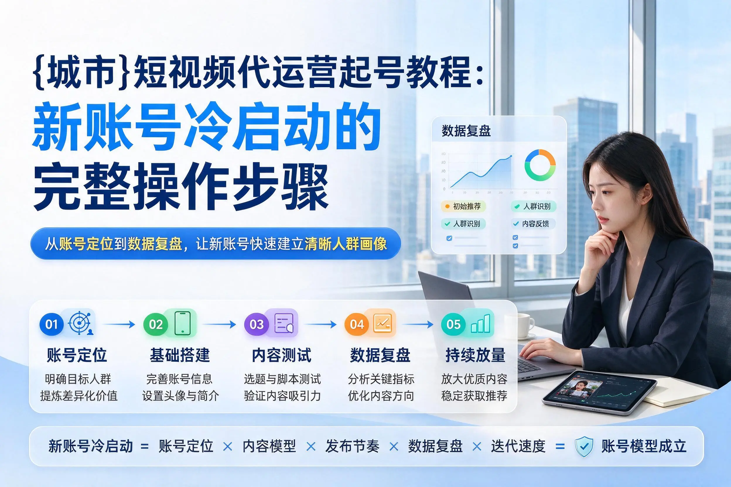 自贡短视频代运营起号教程:新账号冷启动的完整操作步骤