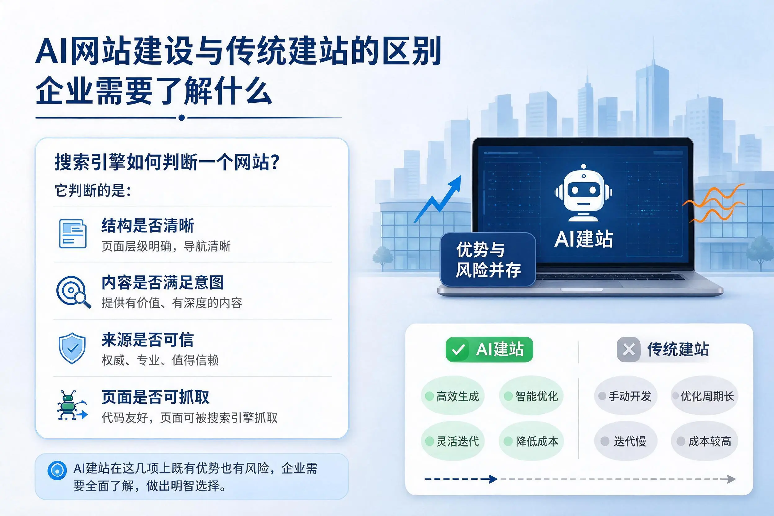 AI网站建设与传统建站的区别,自贡企业需要了解什么