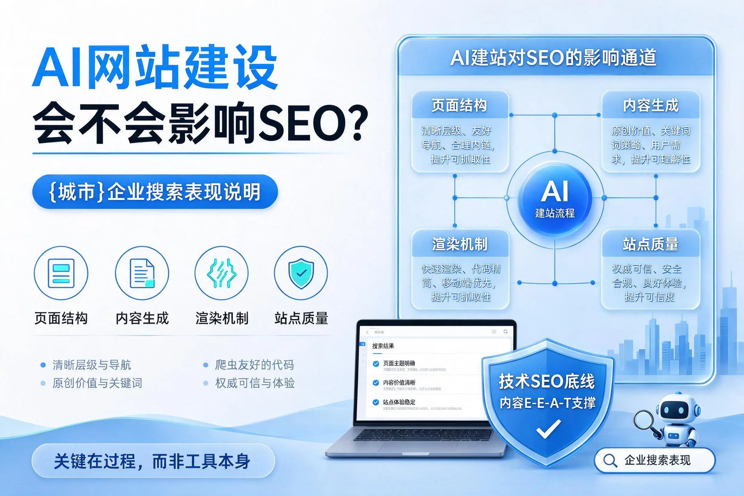 AI网站建设会不会影响SEO?自贡企业搜索表现说明