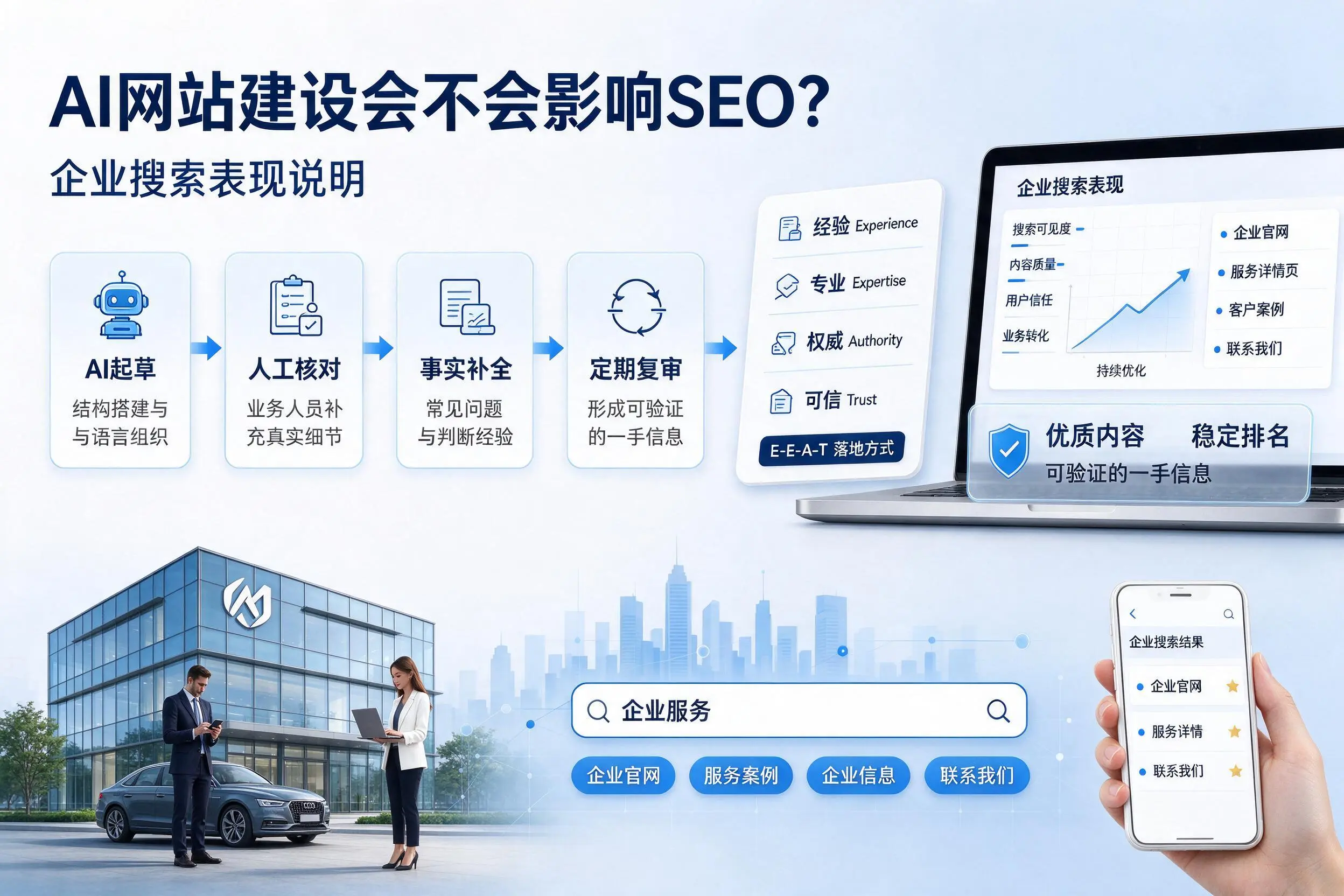 AI网站建设会不会影响SEO?自贡企业搜索表现说明