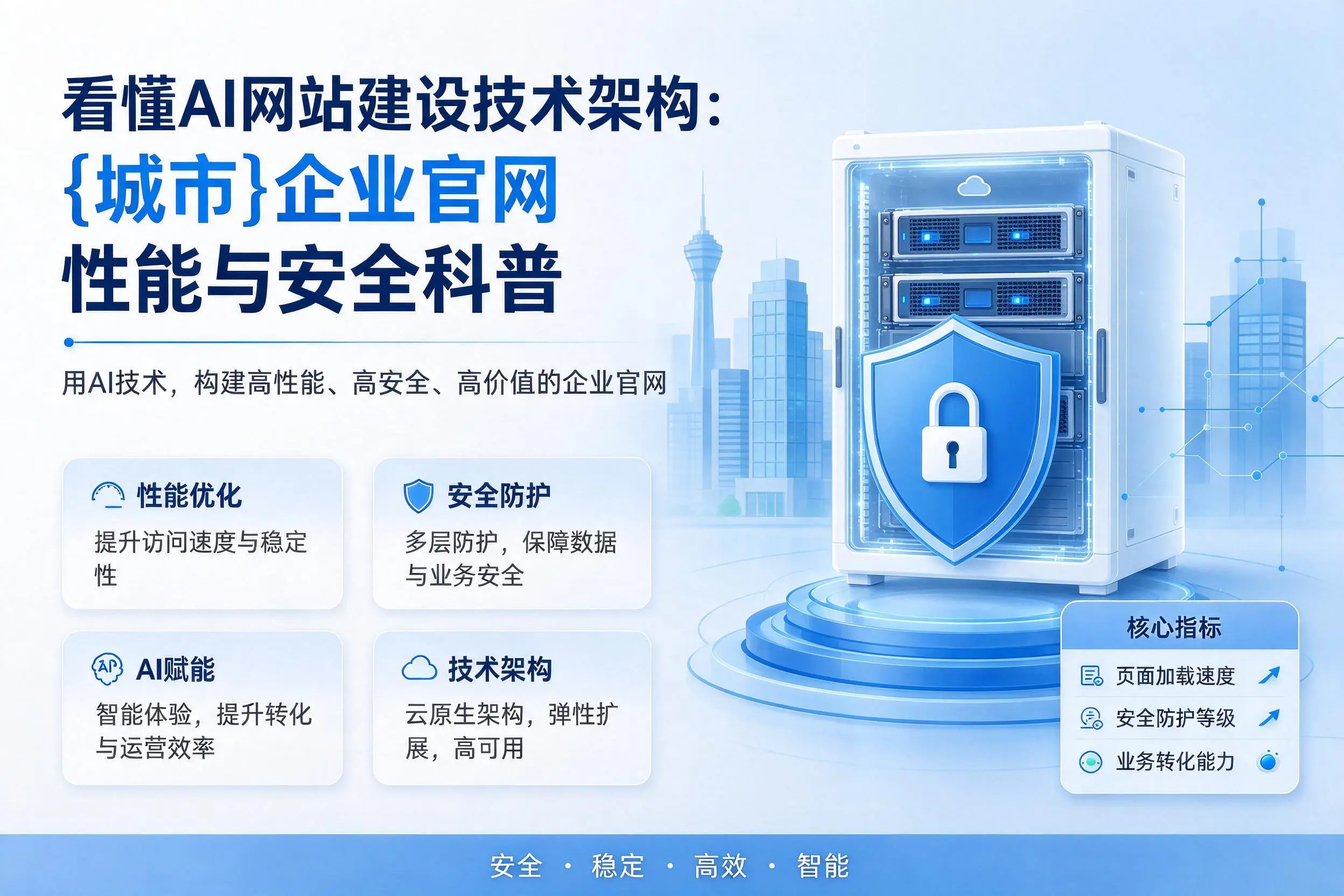 看懂AI网站建设技术架构:自贡企业官网性能与安全科普