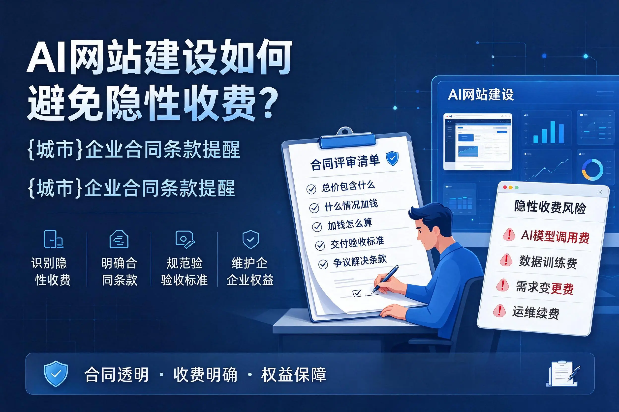 AI网站建设如何避免隐性收费?自贡企业合同条款提醒