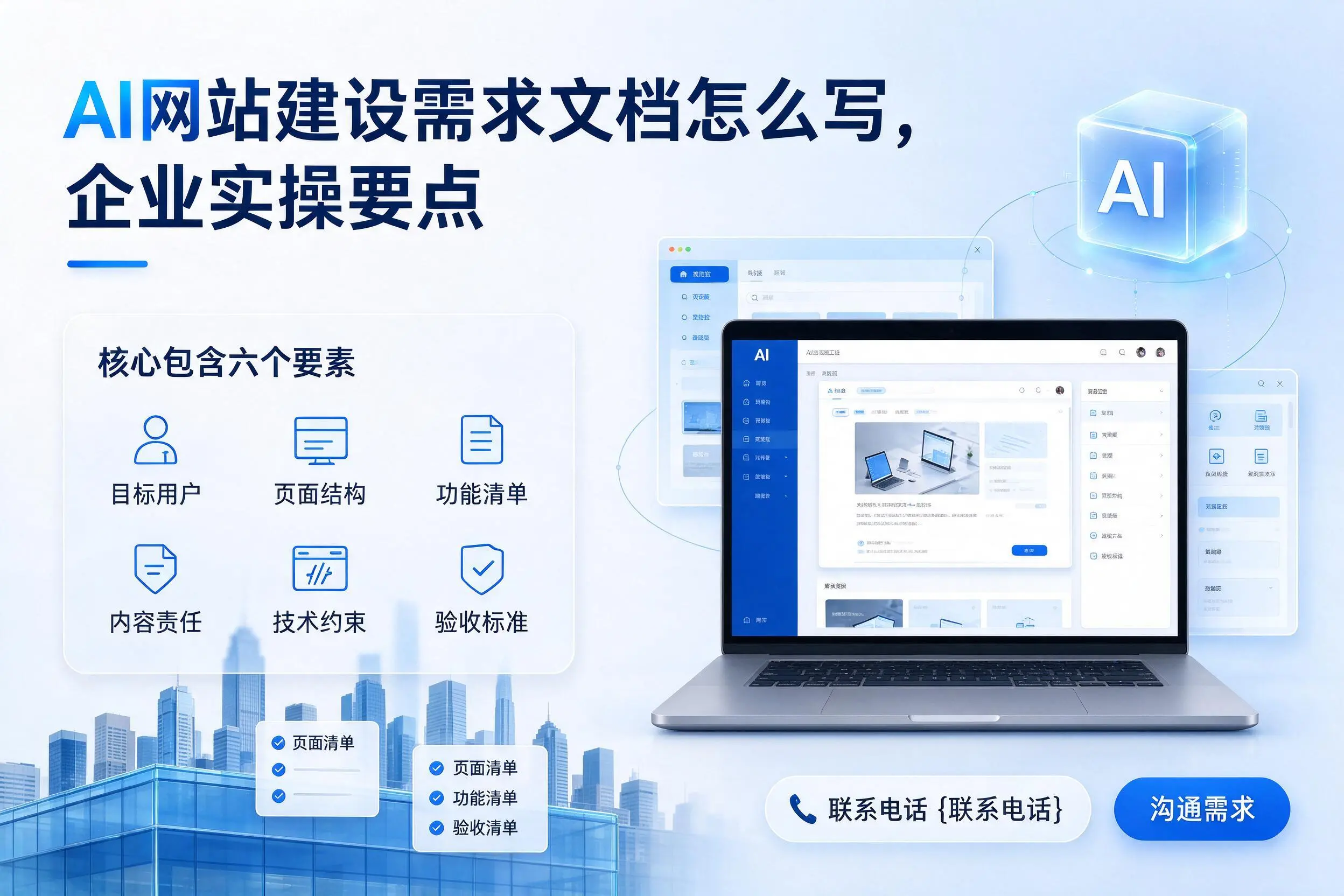 AI网站建设需求文档怎么写,自贡企业实操要点